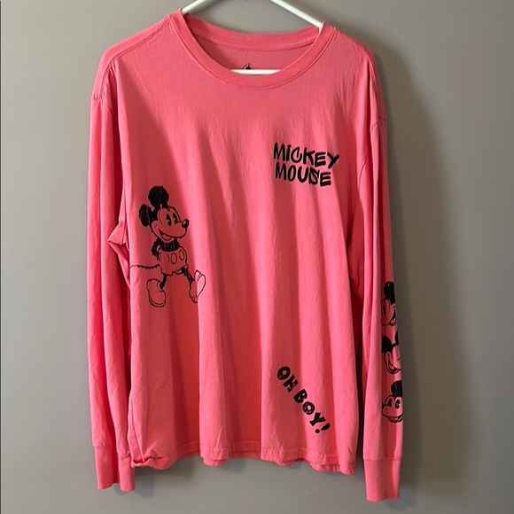 Disney Tops - Disney Mickey Mouse Pink Long Sleeve Shirt